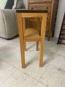 Small Wood Side Table with Shelf