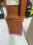 Wood Rotating Display Case with Storage