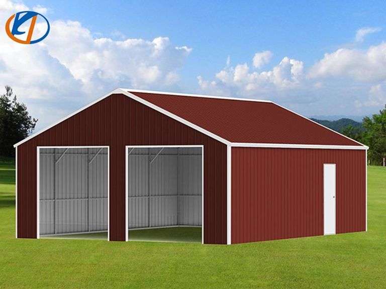 KJ 33FTx25FT Double Garage Steel Barn Shed model K3325G