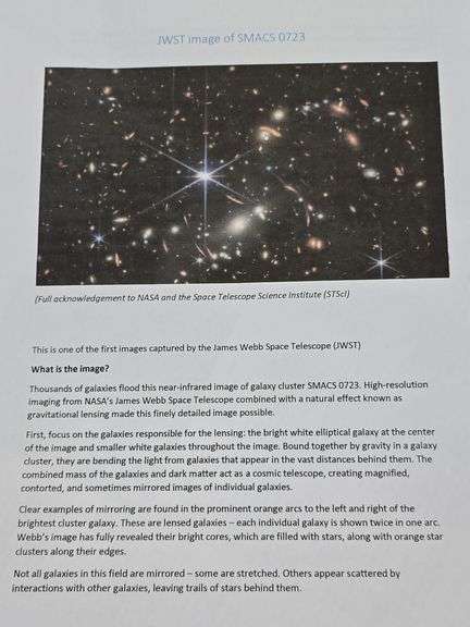 Acrylic JWST image of SMACS 0723 Space Art w/ Certificate