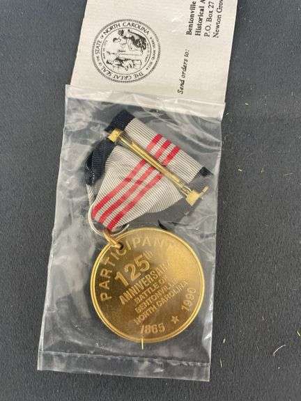 Official 125th Anniversary Battle of Bentonville, NC Medal
