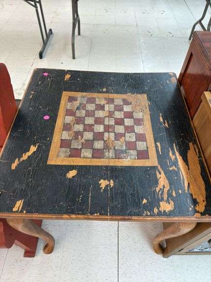 Vintage chessboard table image