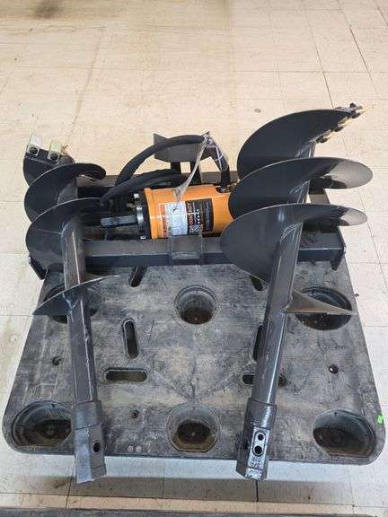 New Wolverine Skid Steer Auger Drive & Bit Attachment