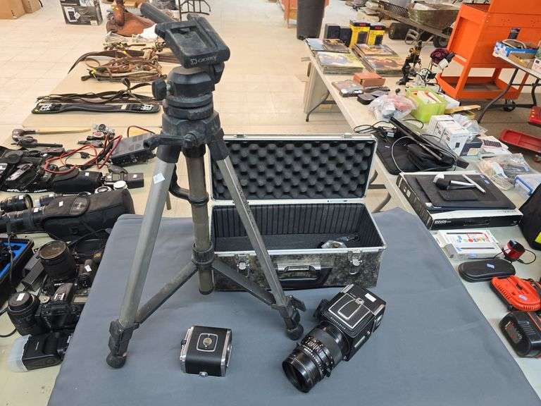 Hasselblad camera with tripod and box image
