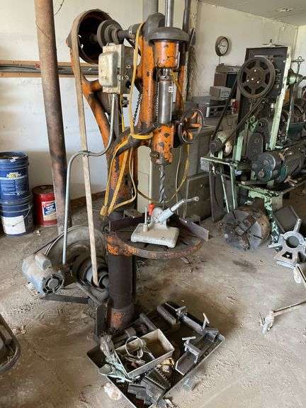 Vintage drill press image