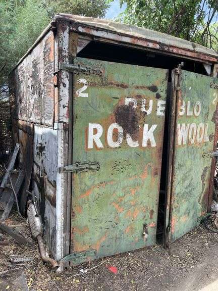Shed made of on old box truck image
