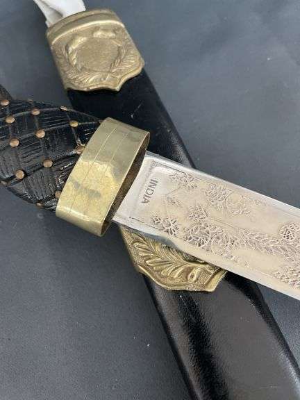 Decorative Dagger with Sheath - India Etched Blade