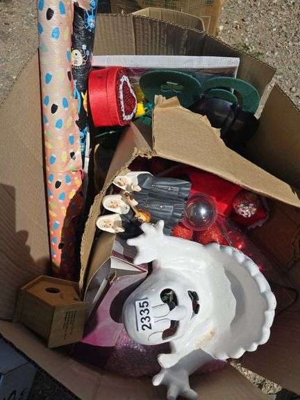 Box Lot of Assorted Decorative and Household Items