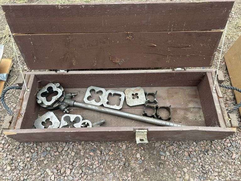Wooden Box with diet, cutting tools