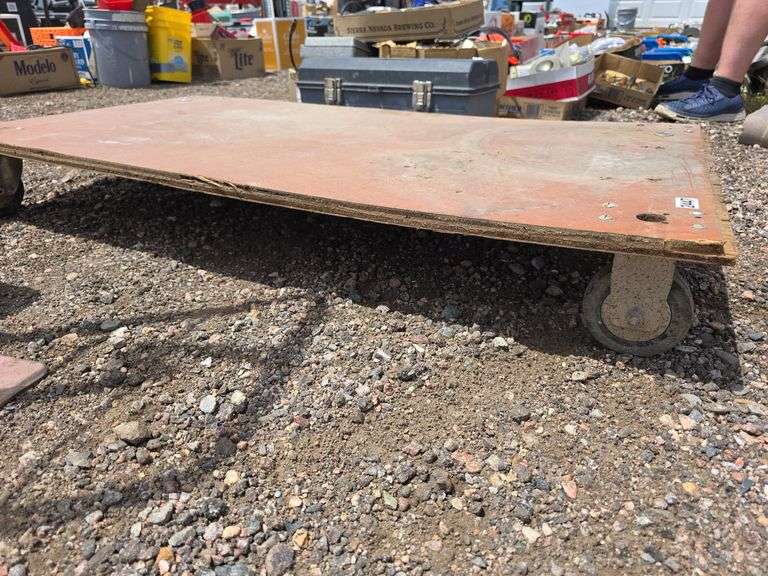 Rolling Wooden Platform Cart