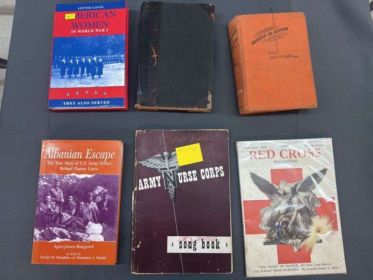 Lot of Books and Magazine Related to Nurses in WWI image