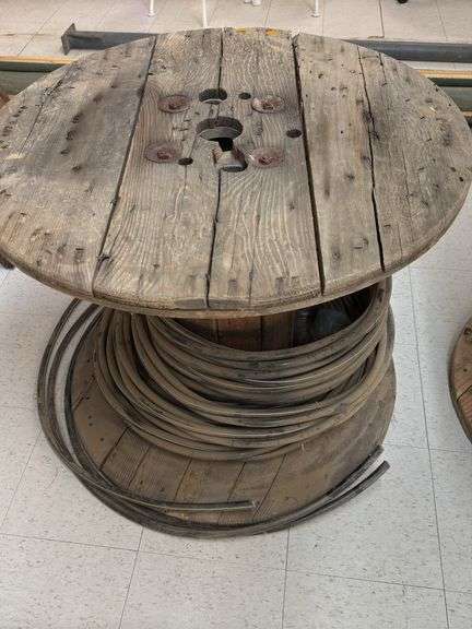 Wire on wooden spool image