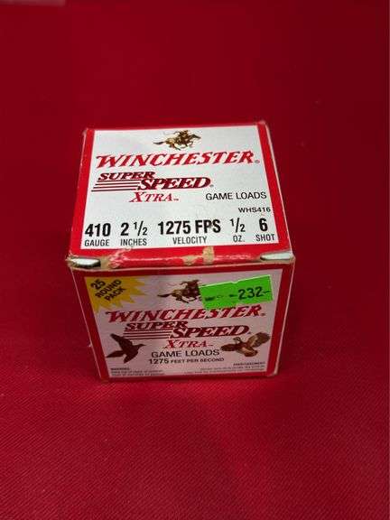 1 box of 410 GA 2 1/2” Winchester super Speed Xtra Game Loads image