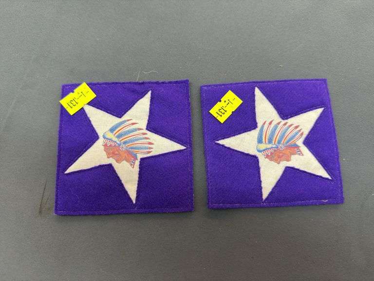 Pair of Military Patches - Native American Head