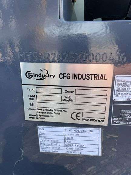 New CFG industry MY50R Excavator