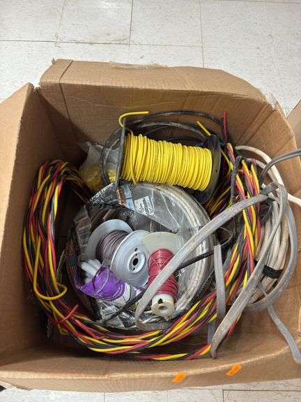 Box of assorted wire image