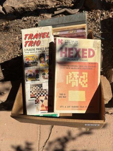 Vintage books and travel games