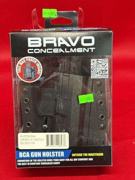 Bravo Concealment HK VP9 RH Black OWB BCA 3.0 + Mag Pouch image