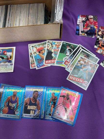 Baseball, basketball, and football cards