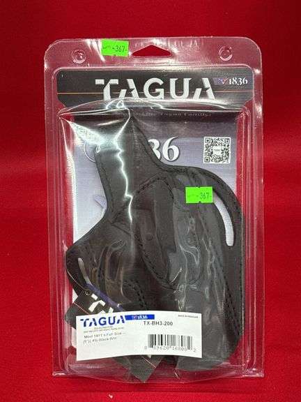 TAGUA 1836 TX-BH3-200 Black Leather Holster, 1911 Full Size .45 image