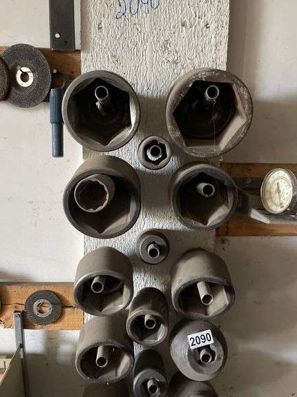 Large set of sockets. Three-quarter and 1 inch drive.