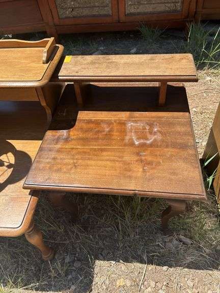 Group of Wooden End Tables