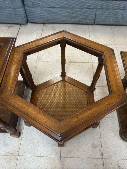 End table missing glass