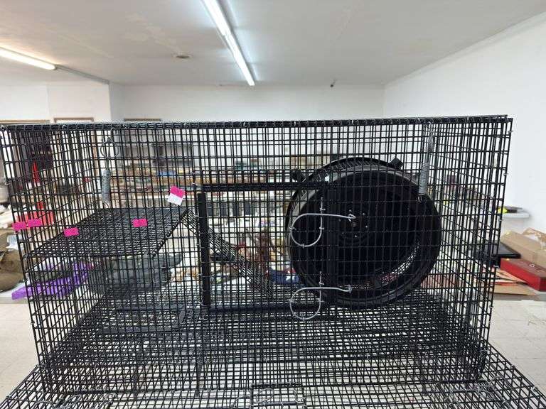 Sugar glider cage and exercise wheel image
