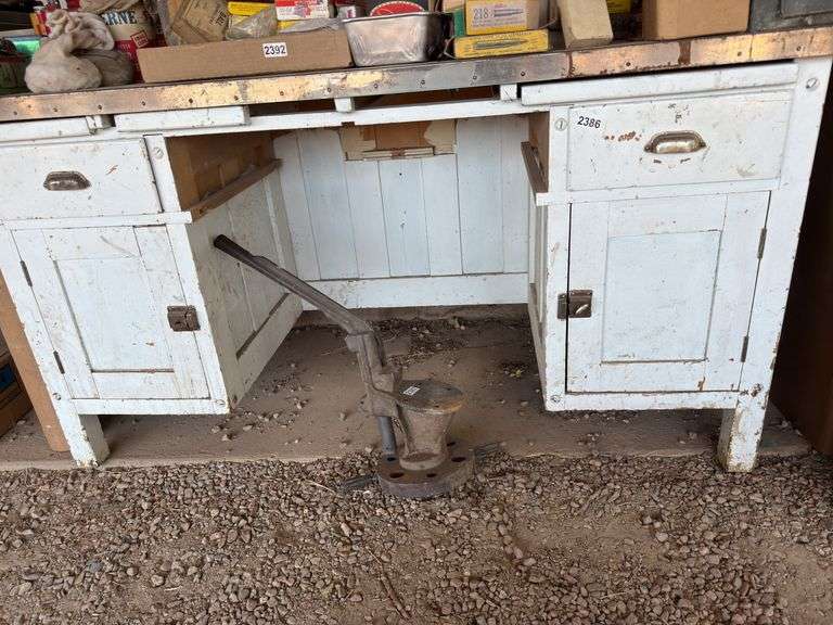 Antique farmhouse desk. Contents not included