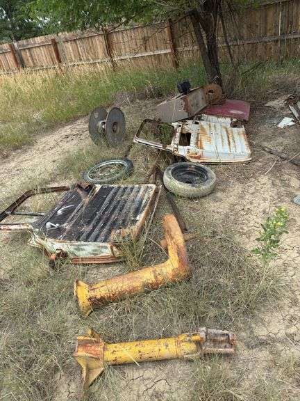 Chevy truck doors, assorted steel items image