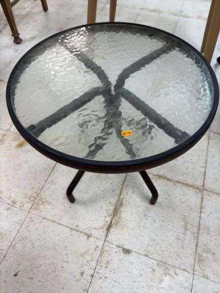Glass top end table image