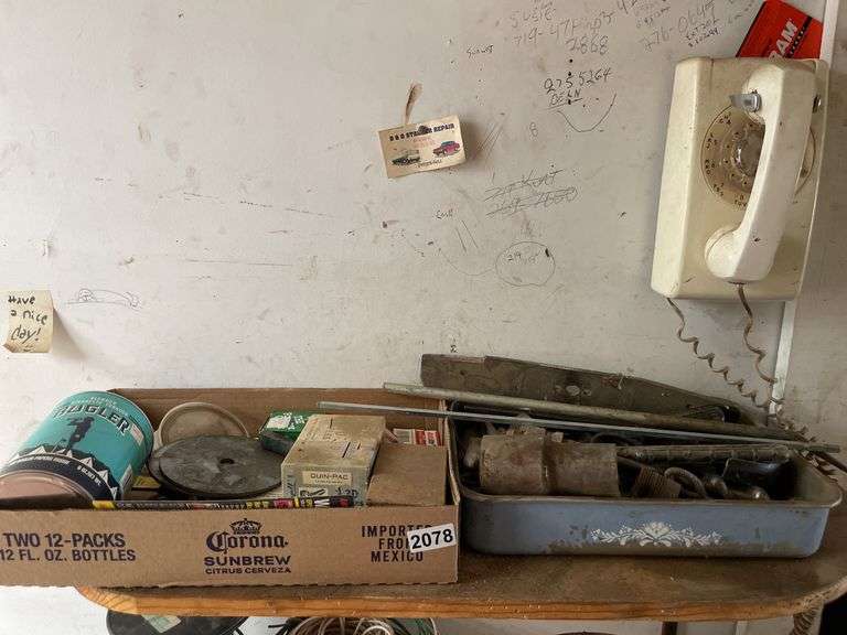Contents of shelf. Misc. hardware and tools image