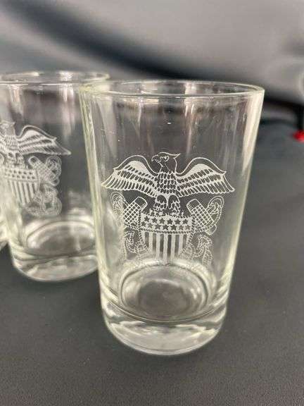 Set of Four U.S. Navy Crest Glasses