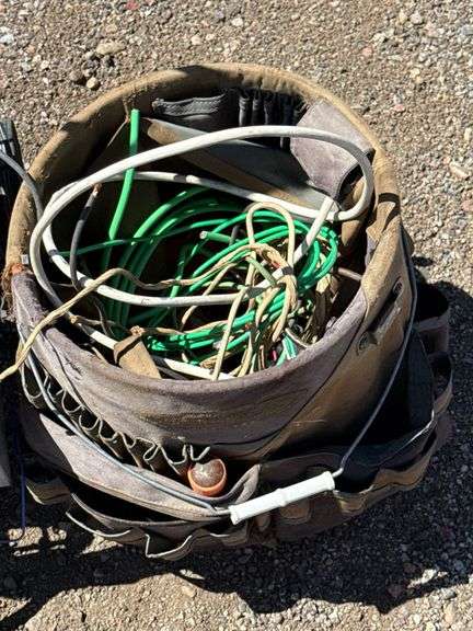 Rolling Wire Cart with Wire Spools and Utility Bag