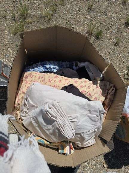 Box Lot of Mixed Household Linen