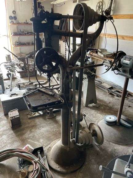 Vintage drill press image
