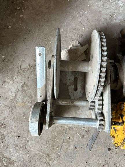 Two electric motors and a winch