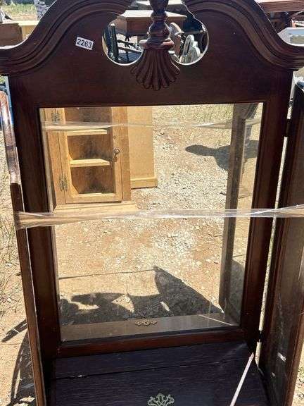 Hanging Wall Shelf with Mirror Door