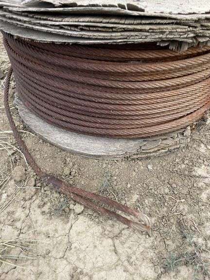Spool of heavy cable.