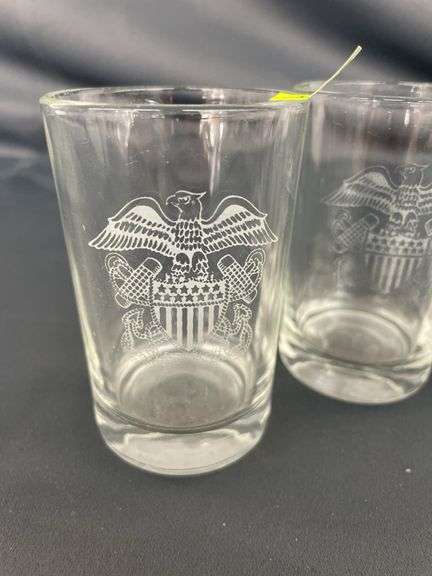 Set of Four U.S. Navy Crest Glasses