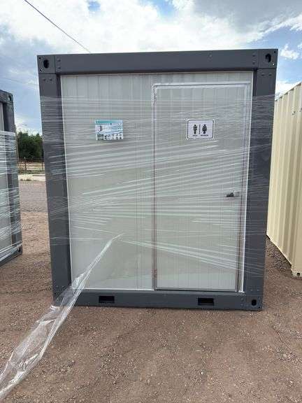 Portable toilet with shower 86 inches long 93 inches tall 64 inches wide brand new image