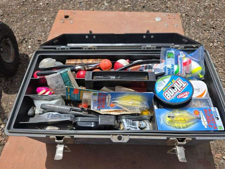 Fishing Tackle Box with Assorted Lures and Tackle