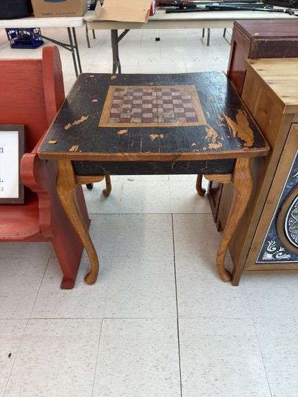 Vintage chessboard table