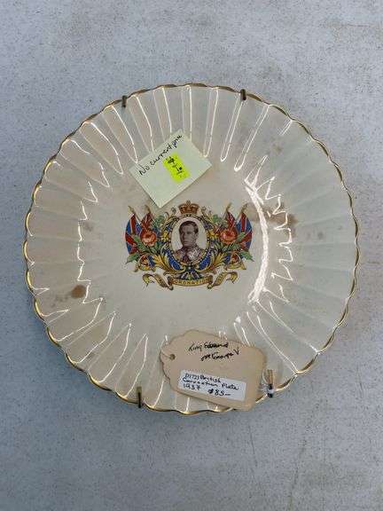 1937 British Coronation Plate - King Edward for George V