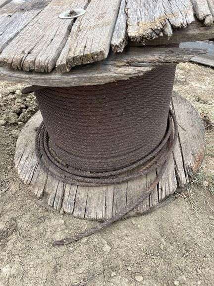 Spool of heavy cable.