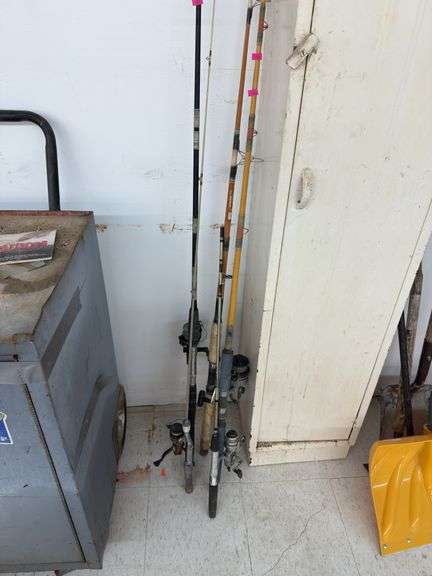 Assorted fishing poles image