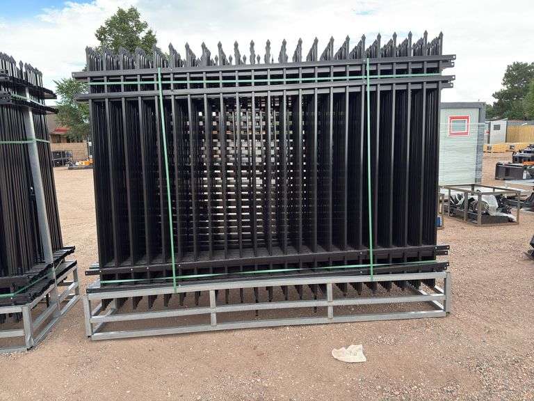24 pieces of 10 foot long by 7 foot high galvanized, steel fencing brand new image