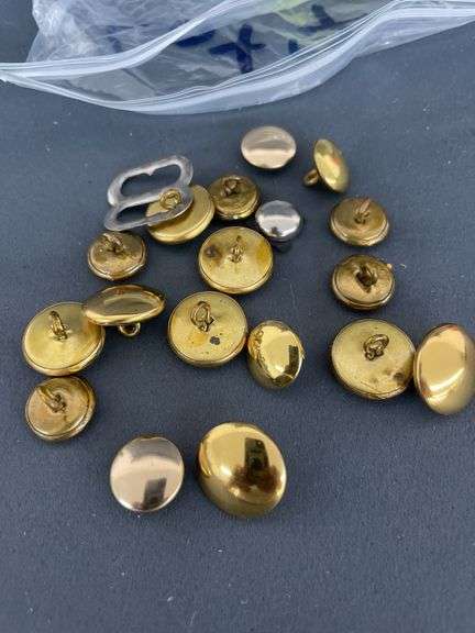 Collection of Various Metal Buttons
