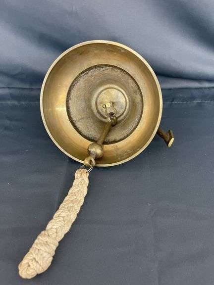 Brass Ship Bell with Rope Clapper