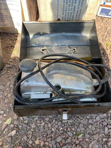 Metal box with craftsman sander
